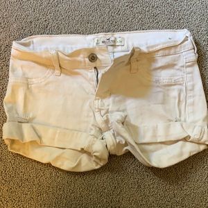 White Hollister denim jean shorts